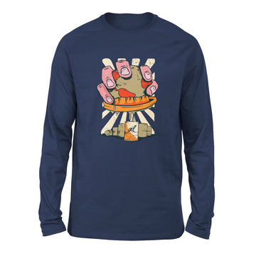 Planet Oil Squeezer Men/Unisex Drop Shoulder Sweatshirt in Navy color